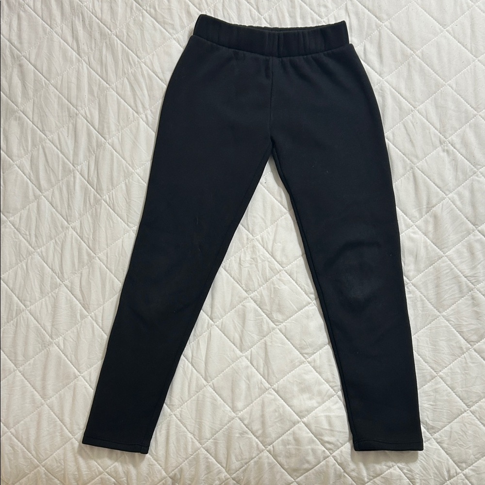 Black Kids lined fleece Leggings